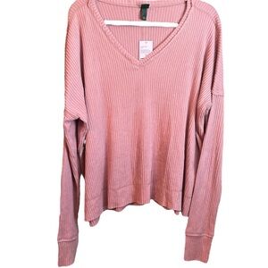 Wild Fable Ribbed V-Neck